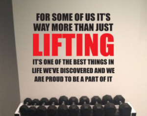 LIFTING MOTIVATION, Gym Wall Lifting quote decal. Fitness Motivation ...