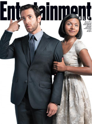 Mindy as Kelly and BJ Novak as Ryan on The Office