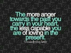 Let go of anger