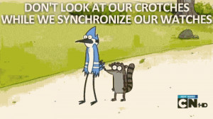 ... we synchronize our watches #boop #bwep #the power #mordecai #rigby
