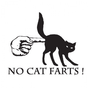 Shirt Cat Farts Black And White