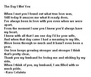 The day i met you anniversary quote