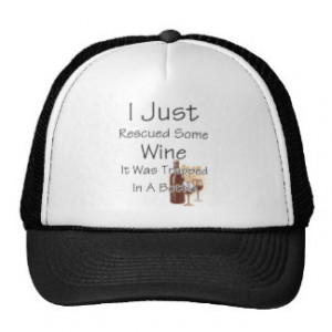 Funny Quote About Wine, Drinking Hat