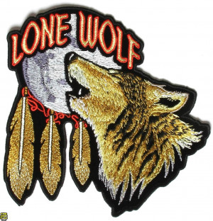 Lone Wolf Howling at the Moon 6 inch Patch