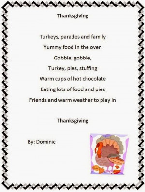 Best Thanksgiving 2014 Poems For Family And Friends