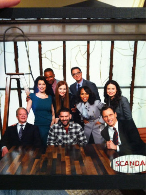 Darby Stanchfield shared this fun on-set photo of the cast of Scandal ...