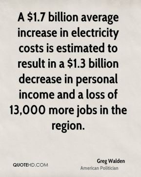 Greg Walden - A $1.7 billion average increase in electricity costs is ...