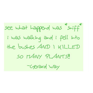 Funny Gerard Way Quote liked on Polyvore