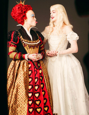 ... Hathaway as The Red Queen and The White Queen in Alice in Wonderland