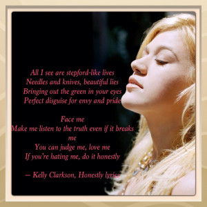 Kelly Clarkson Honestly lyrics.