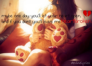 heartbroken, love, quote, red, teddy bear