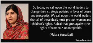 More Malala Yousafzai Quotes