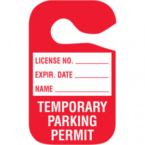 Home > Tags > Parking Tags > Temporary In Stock Cardstock Hanging ...