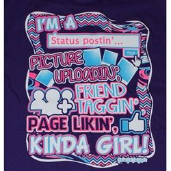 Girlie Girl Originals - Facebook - Purple Color Short Sleeve Adult T ...