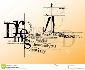 Inspiring quote - Dreams are like stars, you may never catch them but ...