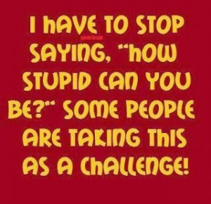 The Stupid Challenge!