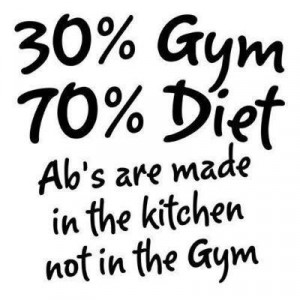 think it's more 20% Gym 80% Diet. Whatever it is, we see the ...