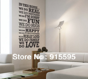 Free-Shipping-In-This-House-We-Do-Love-Family-Quotes-Vinyl-Wall-Decals ...