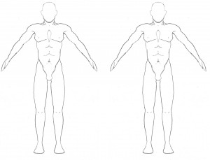 Blank Body Outlines Male