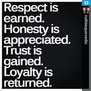 Respect, Honesty,Trust, Loyalty Lifelessons, Inspiration, Quotes ...