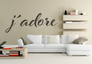 Adore Dior - Fashion Quote Wall Sticker Glamour Fashion Decor Wall