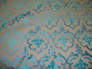 Peacock Velvet Upholstery Fabric