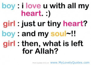 heart on Islamic quotes