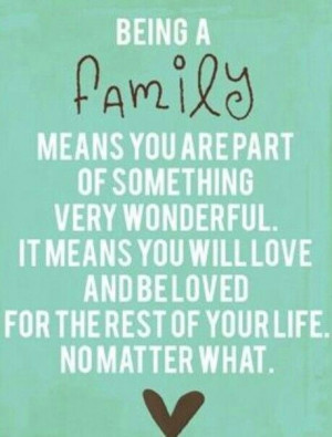 The real definition of family....