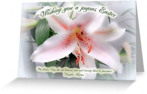 ... › Portfolio › Easter Greeting Card - White Lily With Quote