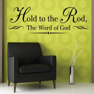 Religious Wall Art, Decal, Quote | Gold to the Rod, The Word of God