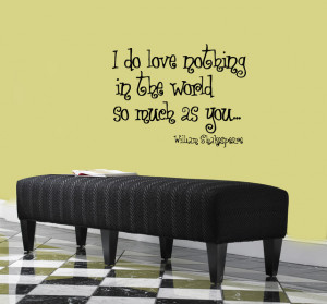 ... Decals Art Mural Inspirational Quote Love by Shakespeare modern-decals
