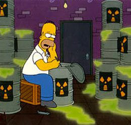 Homer dealing wih nuclear waste - 