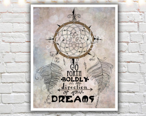 ... 20 paper print, dream catcher, thoreau quote, inspirational poster