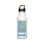 Swim Sports Quote Funny Stainless Water Bottle 0.6