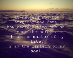 invictus, life, ocean, photography, poem, quote, typography