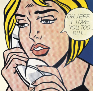 Roy Lichtenstein, American (1923-1997). Oh, Jeff...I Love You, Too ...