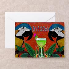 Its 5 OClock Parrots Greeting Card for