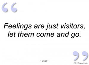 feelings are just visitors mooji