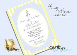 Peter Rabbit Baby Boy Shower Invitation by OldWaysFussNFeathers, $18 ...