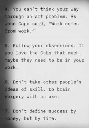 mindfudge:7knotwind:JERRY SALTZ advice for artists (quote found via ...