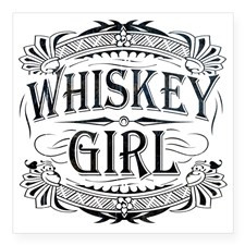 Whiskey Girl Classy Square Sticker 3