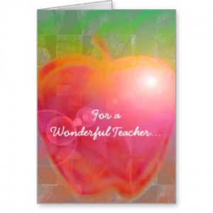 Teacher's Apple Cards by profilesincolor