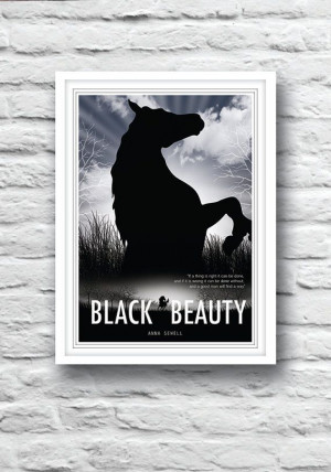 Quote Poster Black Beauty Anna Sewell Wall Decor by Redpostbox, £8.00