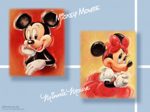 minnie mouse and mickey mouse kissing wallpaper Mickey And Minnie ...