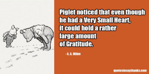 Giving Thanks Quote - Large Amount of Gratitude