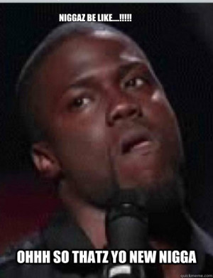 ohhh so thatz yo new nigga niggaz be like - Kevin Hart