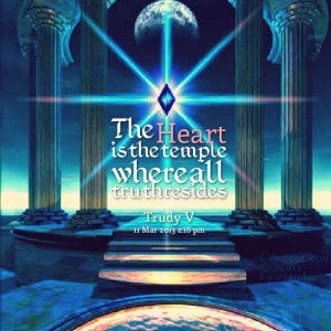 Quotes Picture: the heart is the temple where all truth resides