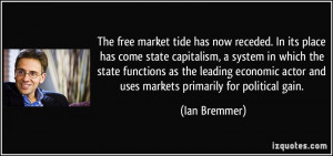 The free market tide has now receded. In its place has come state ...