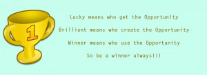 Winners And Winning Quotes for Facebook Timeline