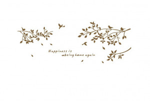 happiness is being home again quote Vinyl Wall Art removable Decals ...